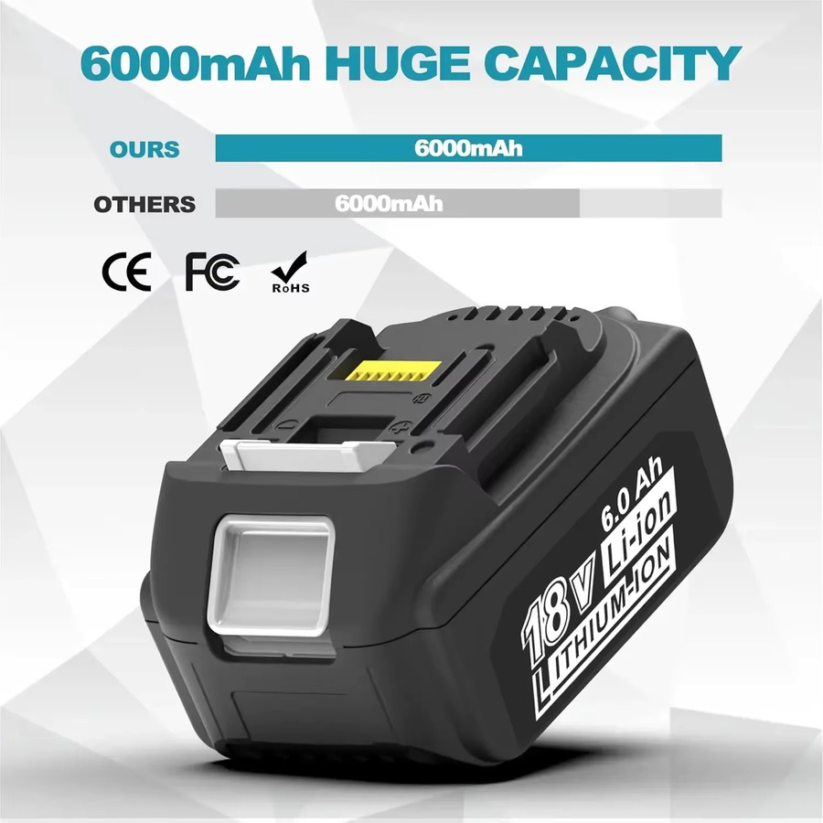 Makita BL1860 Akku 18 V 6000 mAh Lithium-Ionen für LXT Serie in Schwarz - Bild 4