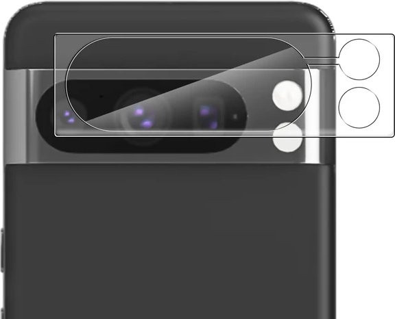 5 Stück Kamerafolie Objektivschutz aus weichem Glas für Google Pixel 8 Pro, transparent - Bild 1