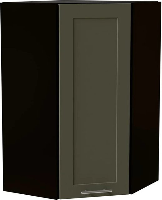 Feldmann-Wohnen Hängeschrank Oslo in Schwarz und Reed Green Matt, B/T/H: 60 x 60 x 96 cm - Bild 1