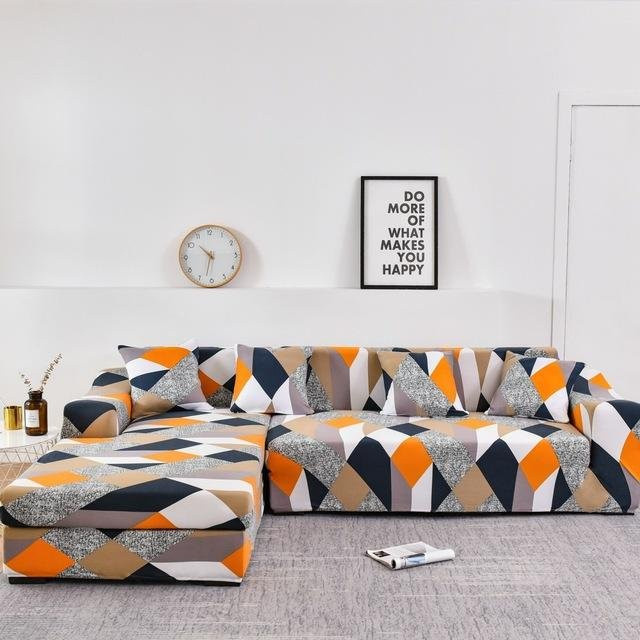 Housmife Elastischer Sofabezug mit geometrischem Muster aus Polyester, Stretch-Schonbezug für das Wohnzimmer, Breite: 145-185 cm - Bild 1
