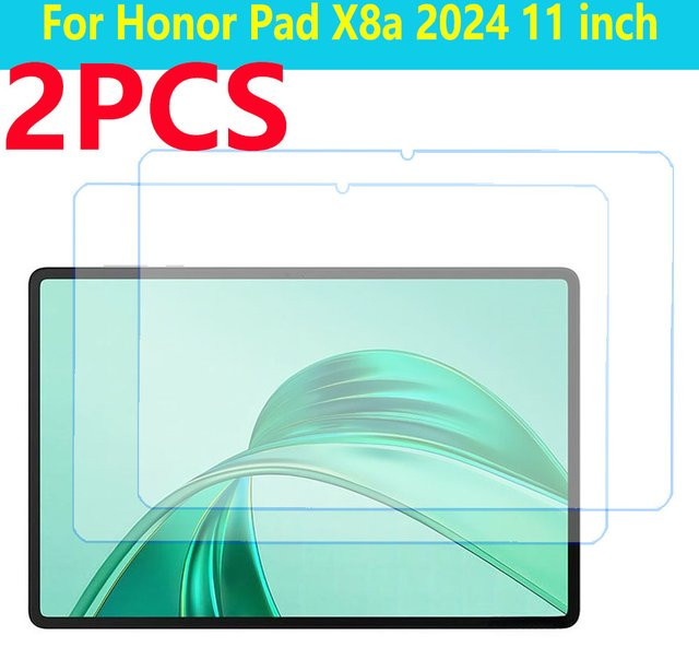 2er-Set Displayschutzfolie aus gehärtetem Glas für Honor Pad X8a 2024 11 Zoll, transparent - Bild 1