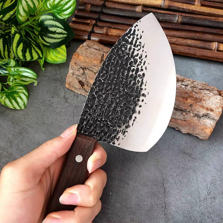 InLeung Fischfiletmesser aus Edelstahl mit handgeschmiedeter Klinge und Holzgriff in Silber - Bild 4