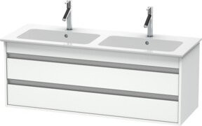 Duravit Waschtischunterschrank Ketho Wandhängend in Weiß Matt mit 2 Schubladen B/T/H: 127 x 47,5 x 48 cm - Bild 1
