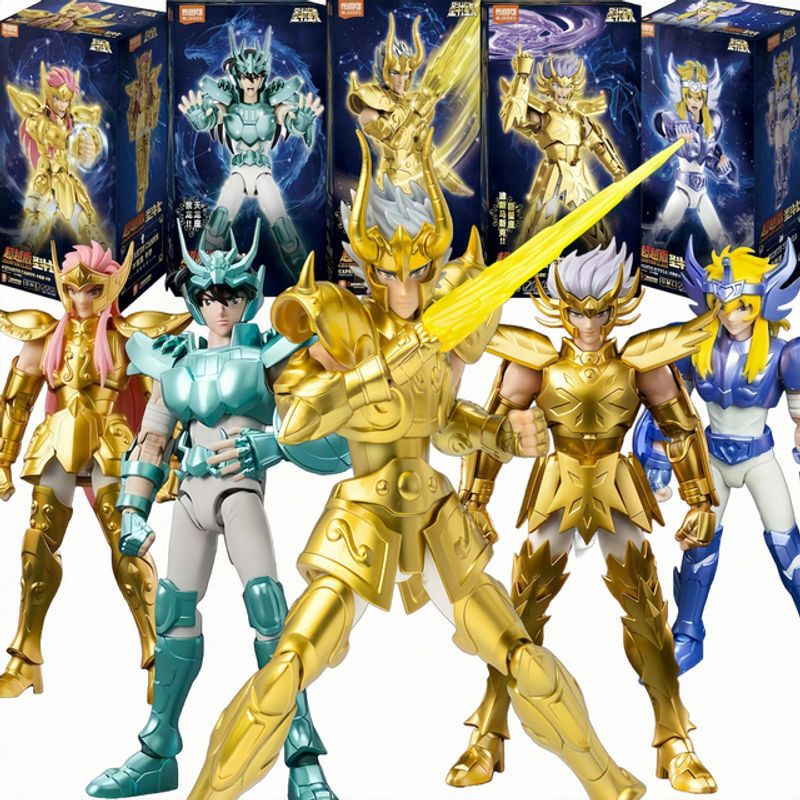BLOKEES Saint Seiya Gold Anime-Statue Actionfigur Modell in Gold - Bild 1