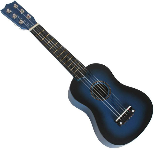 JOCESTYLE Ukulele Gitarre, 21 Zoll, 6 Saiten, Blau, Holz - Bild 1
