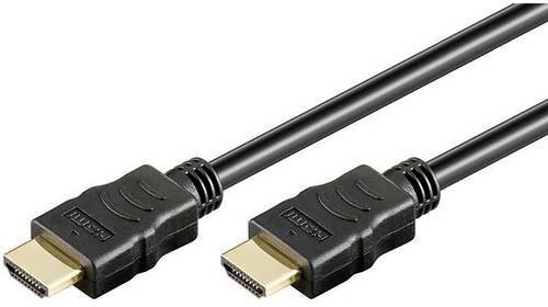 TECHly Highspeed HDMI mit Ethernet Kabel in Schwarz (1,5 m) - Bild 1