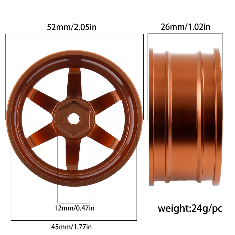 RS Gummireifen, Metallfelgen, 12 mm Sechskant, Zubehör - Bild 3