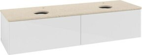 V&B Waschtischunterschrank Antao mit Beleuchtung, Weiß lackiert, B: 160 cm, T: 50 cm - Bild 1