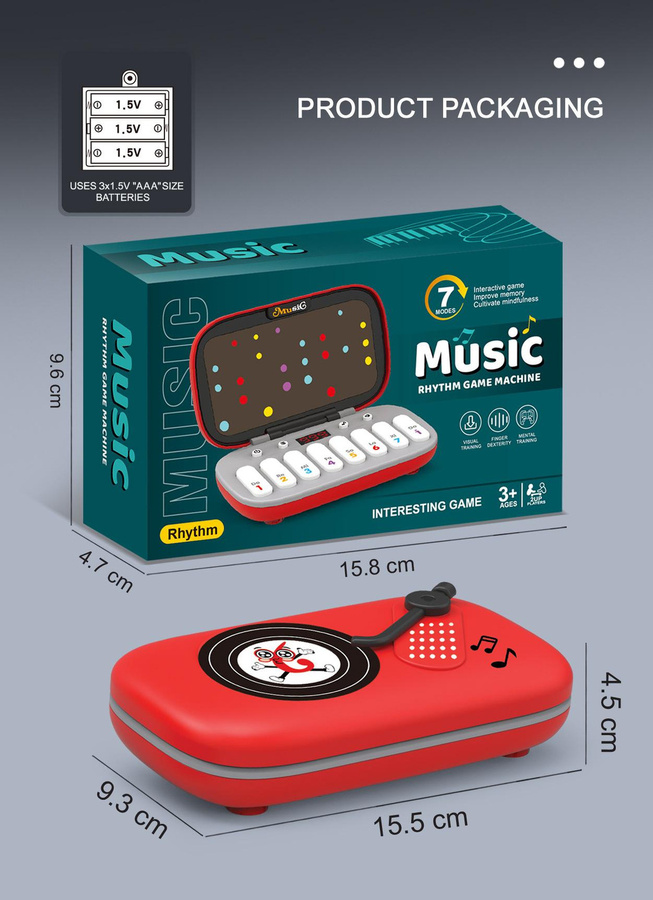 Linyi toy Elektronisches Keyboard grün ab 3-6 Jahre - Bild 3