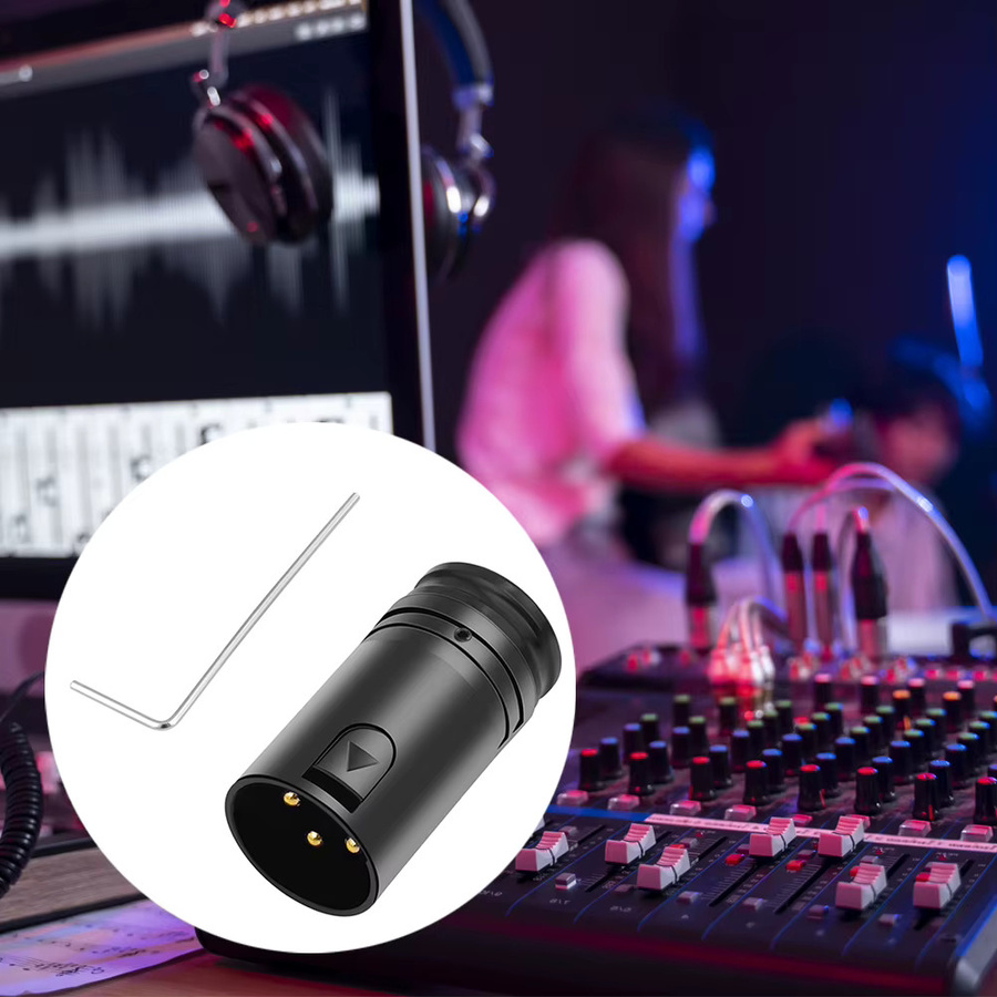 ALLOYSEED XLR-Adapter 90 Grad rechtwinklig männlich zu weiblich in Schwarz mit Lötanschluss aus Zinklegierung - Bild 3