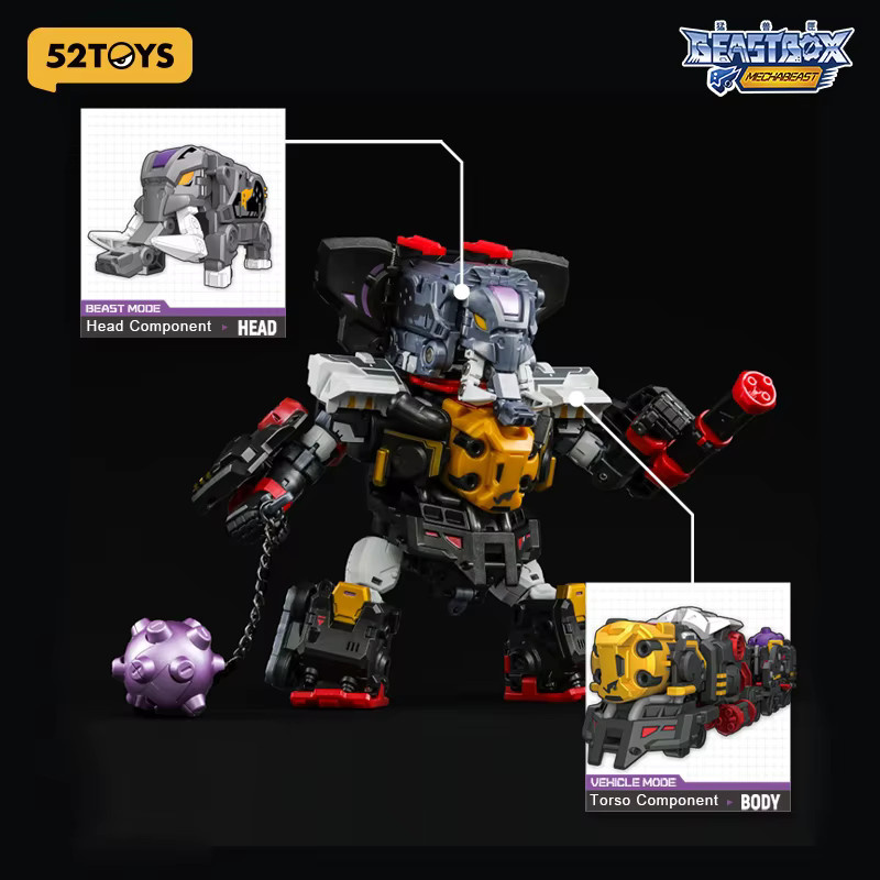 52TOYS MECHABEAST BMM-01 PSYCHOTRAIN Deformationsroboter, Actionfigur - Bild 2