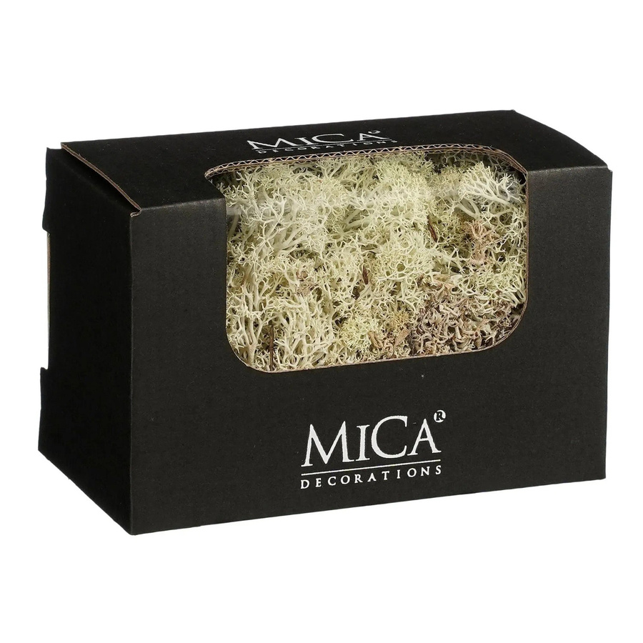 Mica Decorations Rentiermoos in Creme und Beige, rustikal, B/T/H: 14,5 x 8 x 9,5 cm - Bild 2