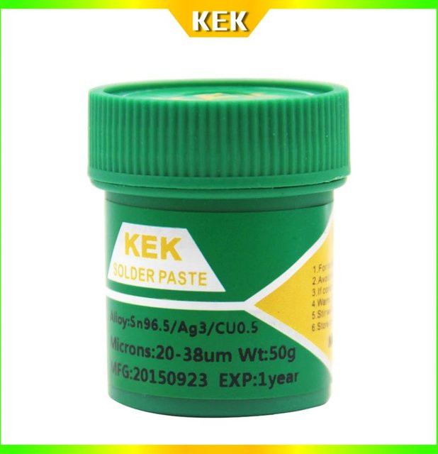 KEK Bleifreie silberhaltige Lotpaste Sn96.5Ag3.0Cu0.5 mit stark leitender Wirkung und Schmelzpunkt 217 °C - Bild 1