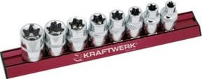 Kraftwerk MAGALU E-TX Stecknusssatz 1/2 Zoll, 8-teilig, Silber - Bild 1