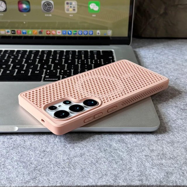 MagSafe Magnetisches Ladecase für Samsung Galaxy S26 S25 S24 S23 S22 Ultra Plus in Pink mit kühlender Wärmeableitung und atmungsaktiver Hartschale - Bild 1