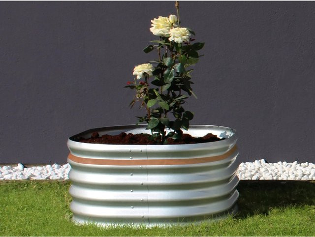 Vitavia Hochbeet Vita rund 401 aus Zink-Alu in Silber - Bild 1