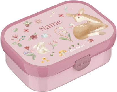 Mepal Brotdose Fairy Garden in Pink mit Besteck und Snap-Lid zum Personalisieren mit Namen und Foto - Bild 1