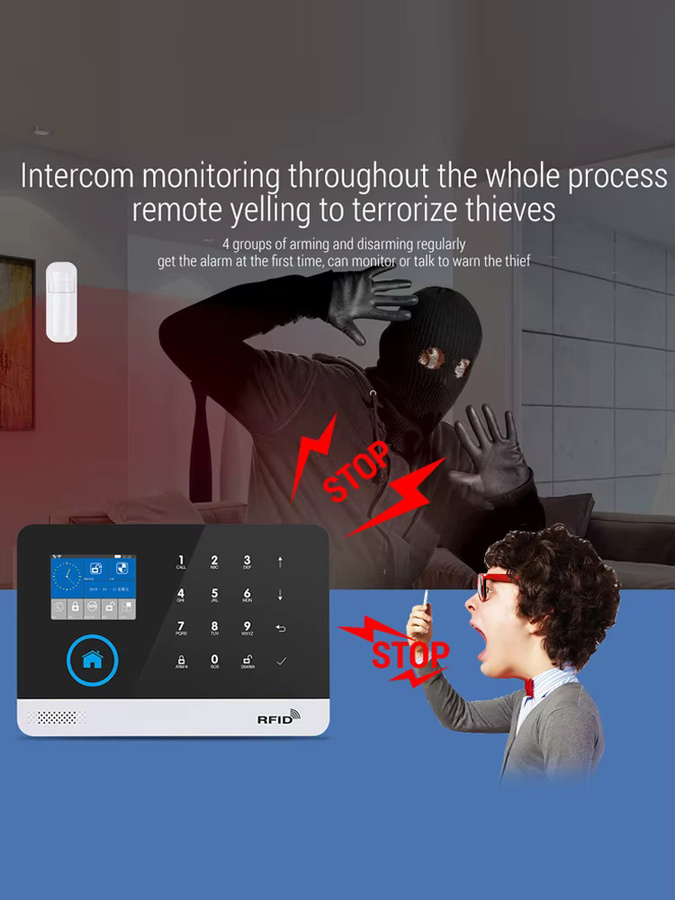 ALARMEST Smart Home Sicherheitssystem 2G GSM WLAN Drahtloses DIY Alarmsystem mit App-Steuerung und Alexa-Kompatibilität, Weiß - Bild 5