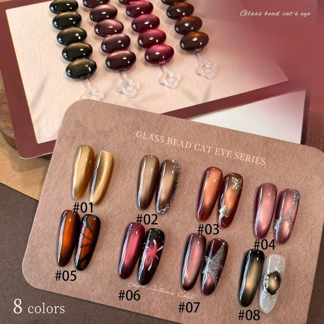 MIANEL Gel-Nagellack Ankora Red Glass Beads, 10 ml, schimmernd - Bild 1