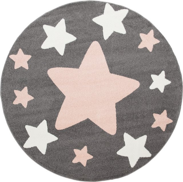 Kinderteppich Caprise grau rund Durchmesser: 200 cm - Bild 1