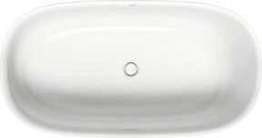 Duravit Badewanne Zencha Mineralguss, oval, frei stehend, matt-weiß, B/T/H: 160 x 85 x 45,5 cm - Bild 1
