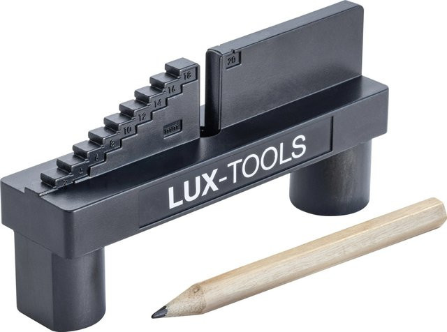 LUX-TOOLS Mittenfinder-Zentrierwinkel in Schwarz bis 65 mm - Bild 1