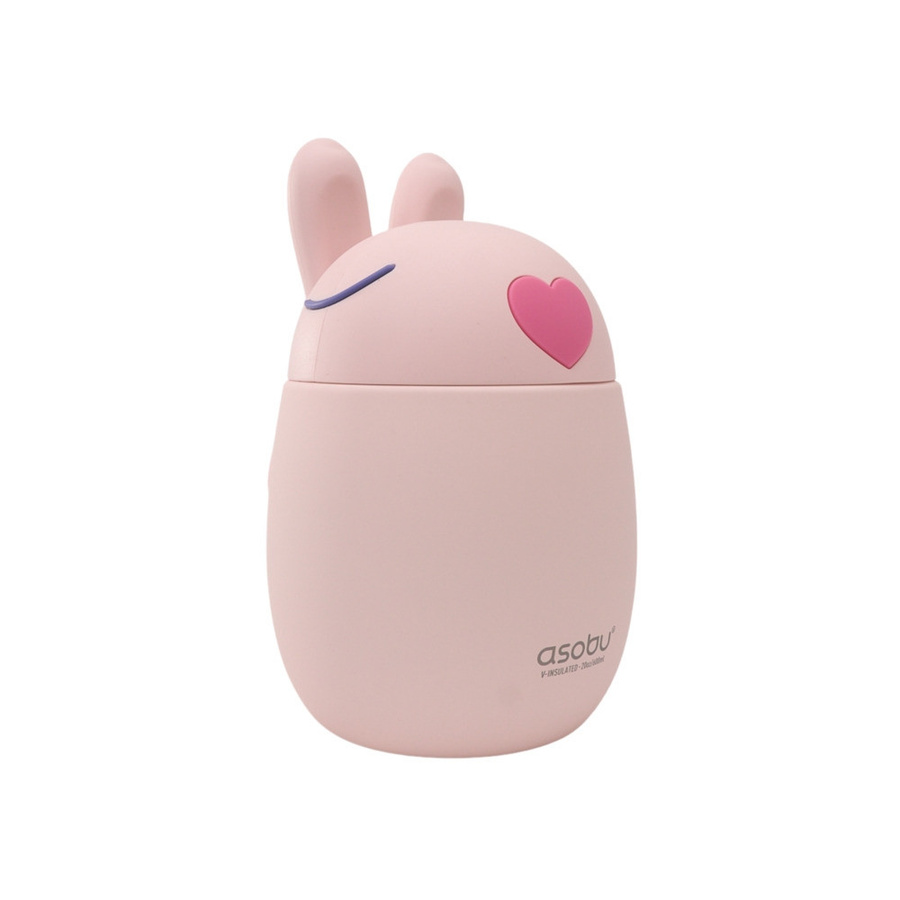 ASOBU Bestie Food Container Hase in Pink, isoliert und auslaufsicher aus Edelstahl - Bild 1