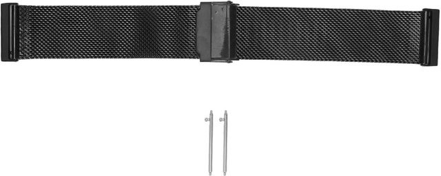 Neoglint Uhrenarmband Edelstahl Mesh, 24 mm, Schwarz, Unisex - Bild 1