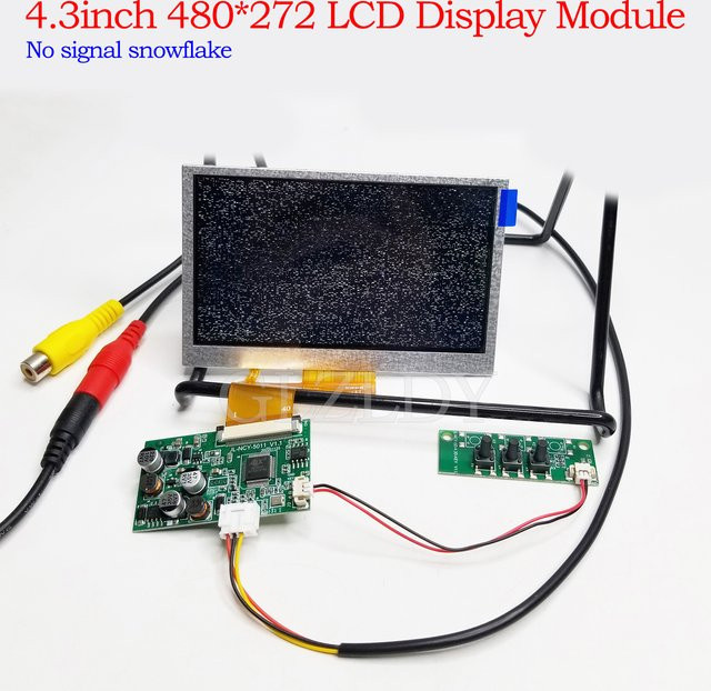 No Signal Snowflake 4,3 Zoll TFT LCD Display Modul Kit mit RCA AV Video für FPV DIY, Multicolor - Bild 1