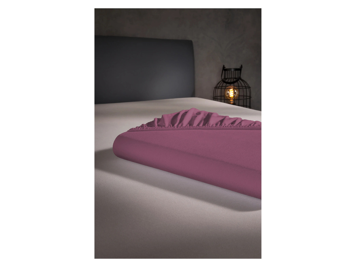 LOOKS BY WOLFGANG JOOP Jersey Spannbettlaken aus Baumwolle, Farbe: Beere, B/T: 140 x 160 cm, H: 200 cm - Bild 2