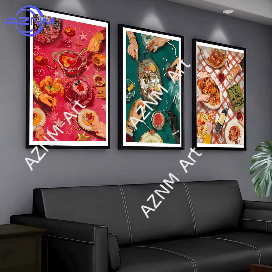 KAYOU Wandbild Abstract Typography Kunstdruck auf Baumwoll-Leinwand in Multicolour - Bild 3