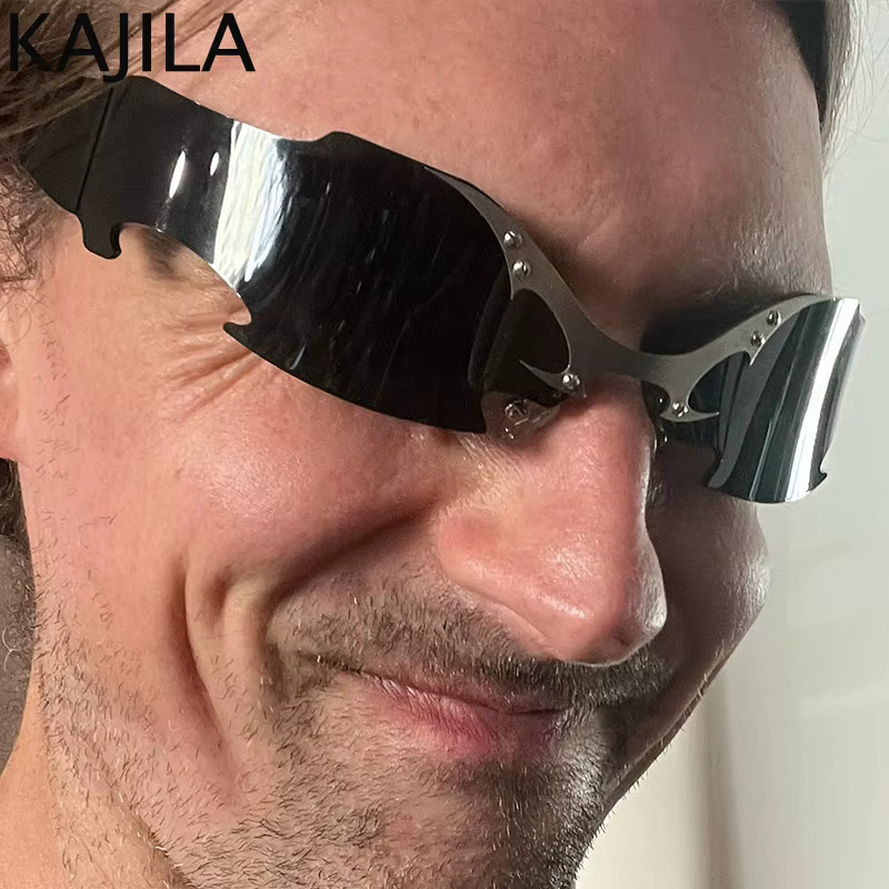 kajila Sonnenbrille randlos, wrap, black, Unisex - Bild 2