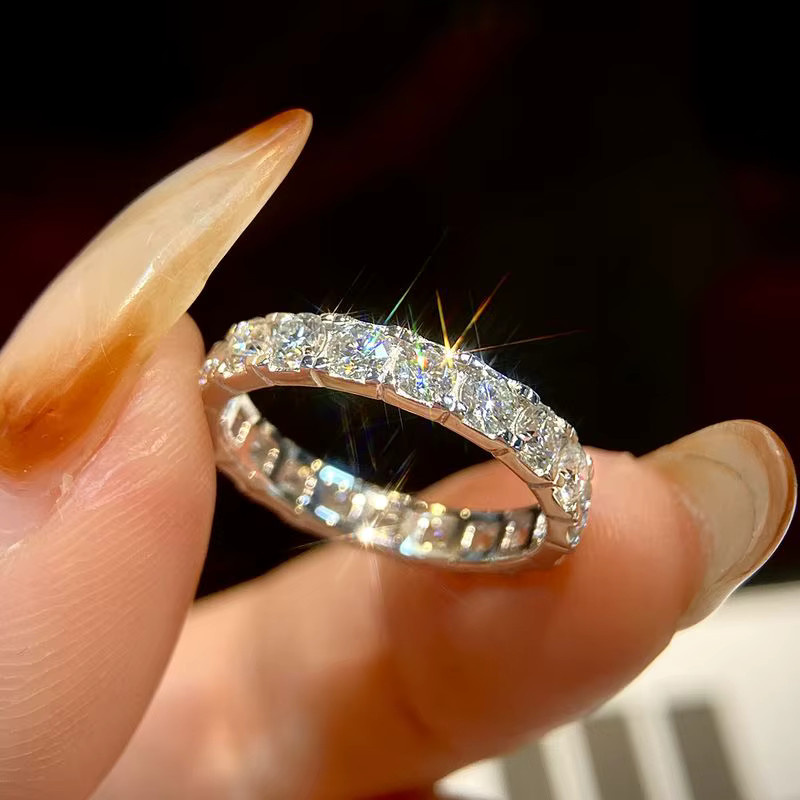 DWJ Ring, 925 Silber, Moissanit-Diamant, Damen - Bild 2
