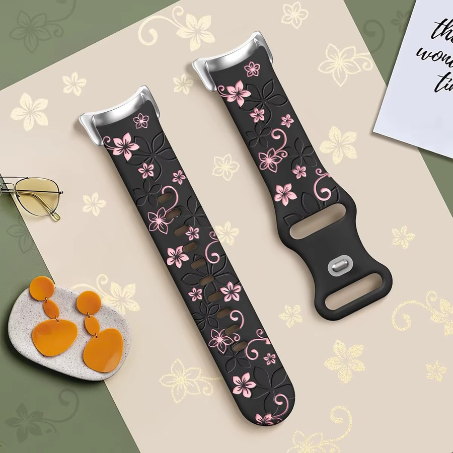 FancyWrist Armband für Xiaomi Band 8 & 9, Silikon, Schwarz, Damen - Bild 5