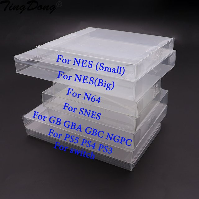 TingDong Transparente Schutzhülle als klare Abdeckung für verschiedene Konsolen wie GB, GBA, GBC, SNES, N64, NES, NGPC sowie PS5, PS4 und PS3 - Bild 1