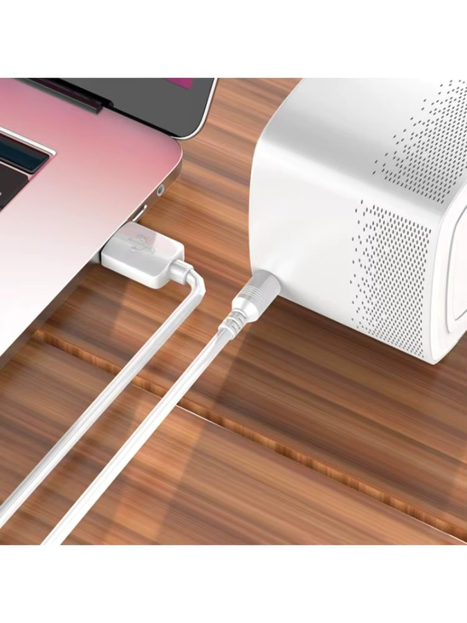 OOTDTY USB auf 3,5 x 13,5 mm Netzkabel in Weiß für elektrische Zahnbürsten und Ventilatoren - Bild 3