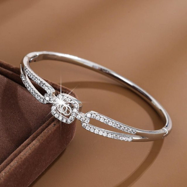 Wucifang Jewelry Armband, Titan, Silber, Zirkonia, Damen - Bild 1