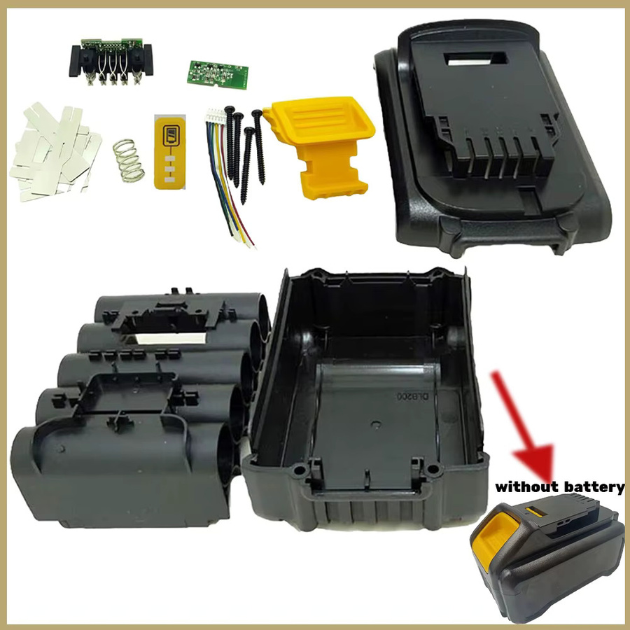 DeWalt Ersatzgehäuse für DCB200 Li-Ion Akku 18V 20V mit PCB-Ladeschutz-Platine aus Kunststoff - Bild 5