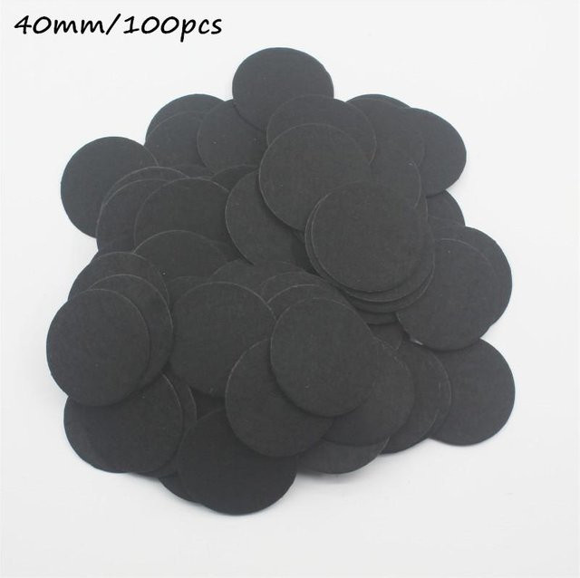 Runde Vlies-Filzkreise in Schwarz für DIY-Bastelarbeiten und Haarschmuck YULIN-004 - Bild 1