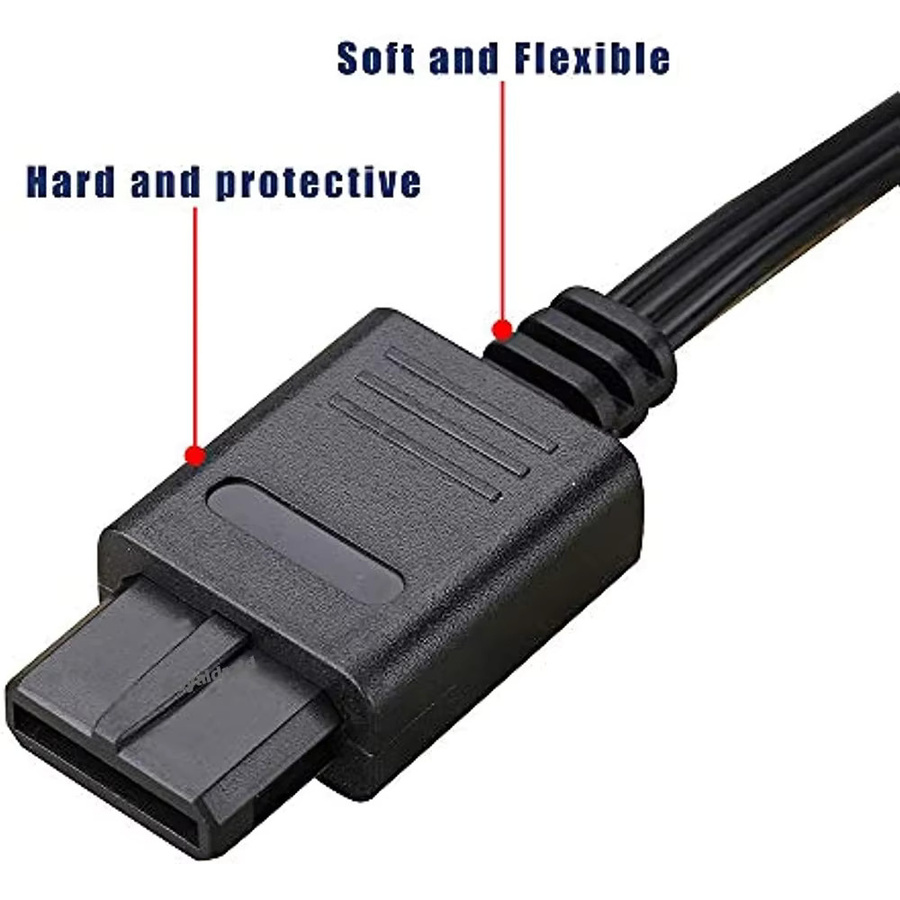 HeroAngel 10er Set Retro Composite-Video-AV-Kabel, 1,8 m lang, kompatibel mit N64, GameCube, SNES und SFC Spielkonsolen - Bild 4