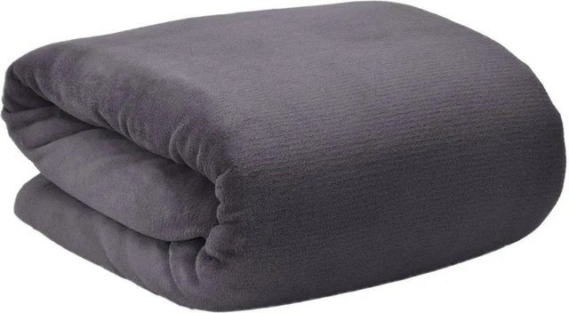 Beautissu Aurelia Decke aus Coral Fleece in Anthrazit, B/B: 150 x 200 cm - Bild 1