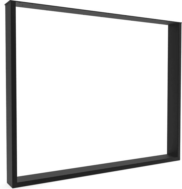 HEVVA Tischkufe BASEL Tischbein aus Metall in Schwarz Matt, Tiefe: 90 cm, Höhe: 72 cm - Bild 1