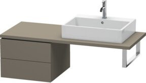 Duravit Unterschrank L-Cube in Grau Matt mit 2 Schubladen, B: 52 cm, T: 54,7 cm, H: 40 cm - Bild 1