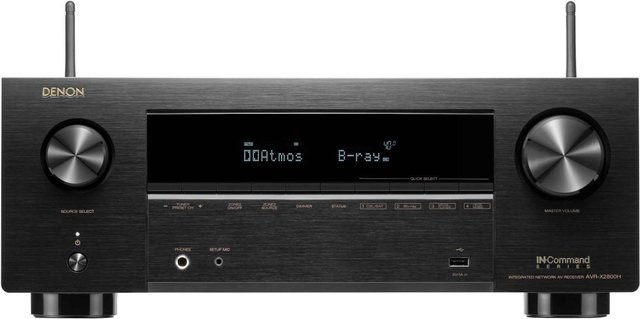 Denon AVR-X2800H Heimkino-Receiver in Schwarz mit 5.1.2 Kanälen und HDMI - Bild 1