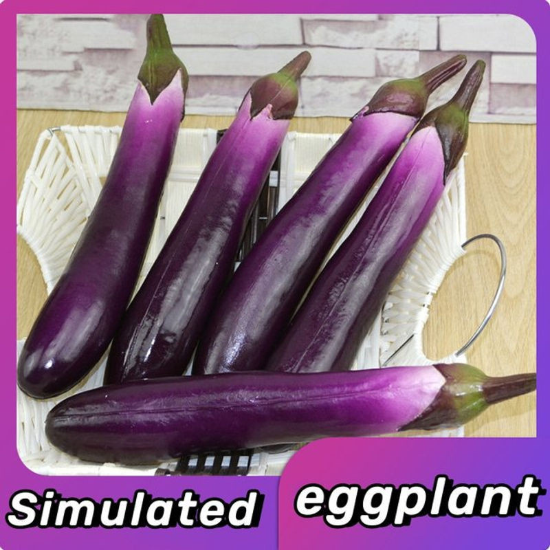 Künstliche Aubergine aus Schaum als Dekoration für deine Küche in Lila - Bild 1