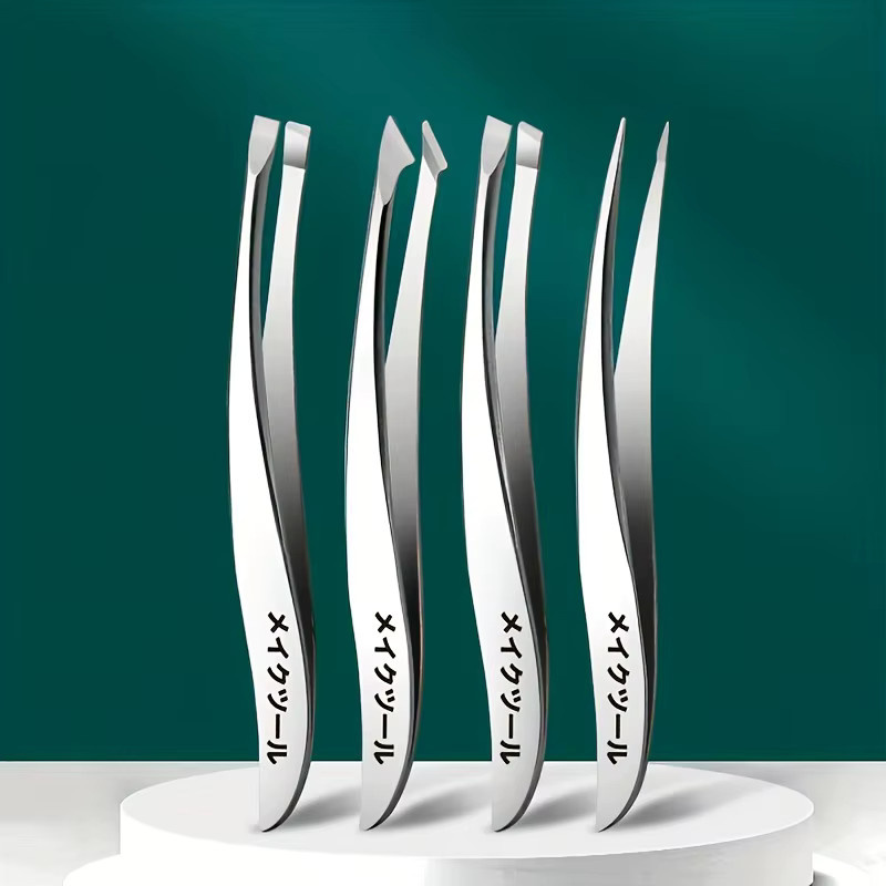 Ouriner Pinzetten-Set aus Edelstahl, 4-teilig, Unisex - Bild 2