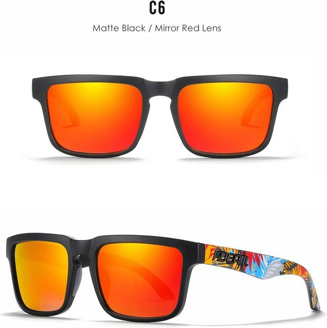 KDEAM Sonnenbrille, Square, Kunststoff, Schwarz, Unisex, polarisiert - Bild 1