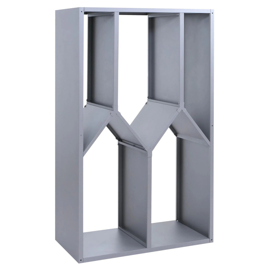 MCW Brennholzlager P76 Holzregal aus Metall in Grau, B/T/H: 160 x 95 x 50 cm - Bild 3