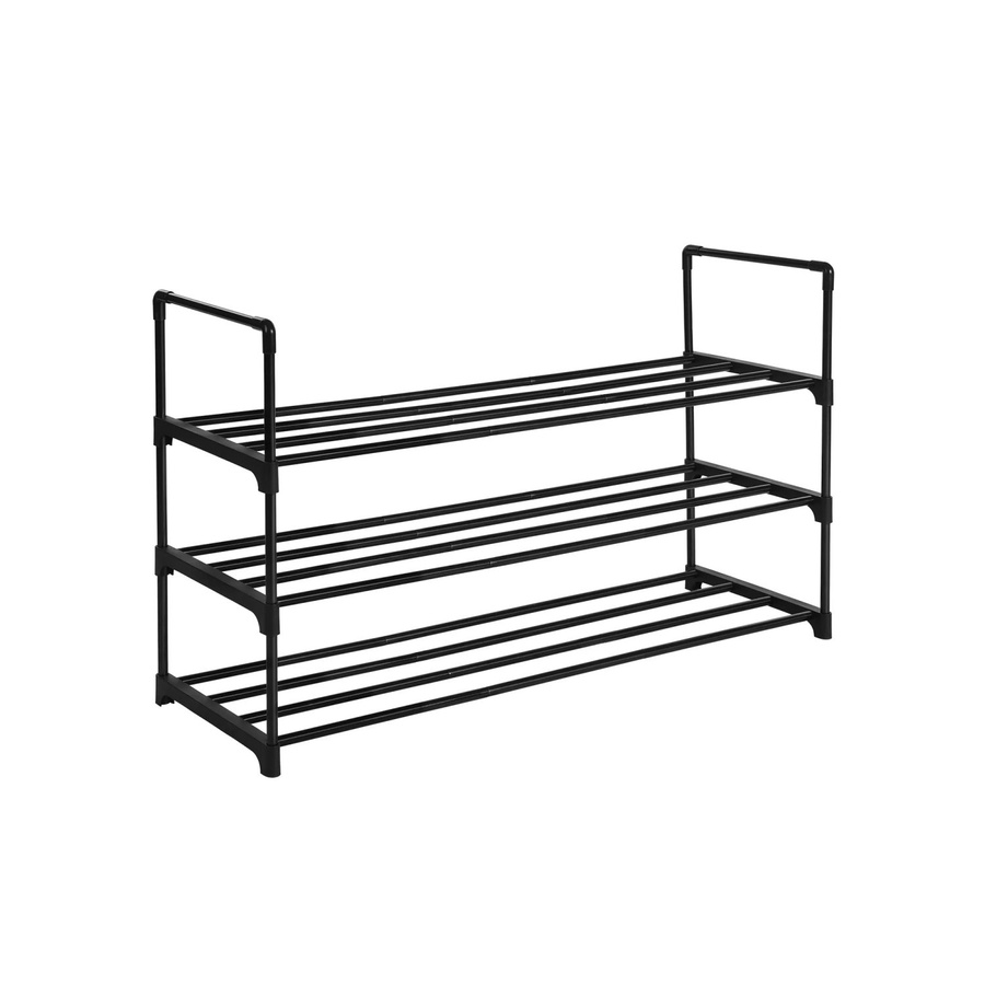 Songmics Schuhregal mit 3 Ebenen in Schwarz, B/T/H: 92 x 30 x 55 cm - Bild 2