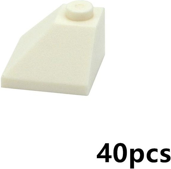 leduo Bausteine Schräge 45° 2x2 Doppelkonvexe Ecksteine, Zubehör, 40-teiliges Set, ab 6 Jahren - Bild 1